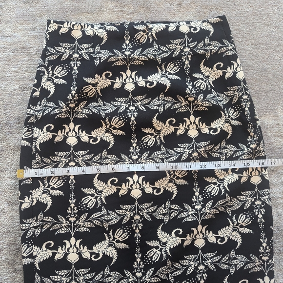 Zara Woman Patterned Black & White/Cream Pencil Skirt - Picture 9 of 10